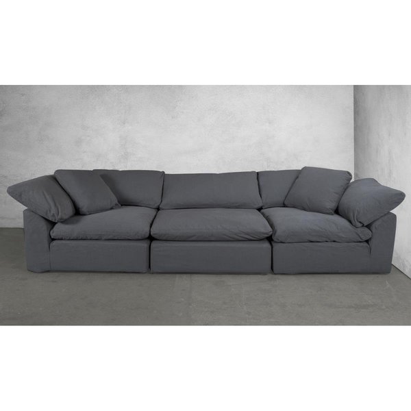 Next2Nature Cloud Puff Modular Sofa High Performance Slipcover Fabric - Grey 3 Piece - Slipcover Only NE2661529